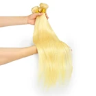 Пупряди светлых натуральных волос Fashow, 3 PCS Бразильские волосы пряди, волнистые 613 прямые пряди волос, наращивание волос Реми