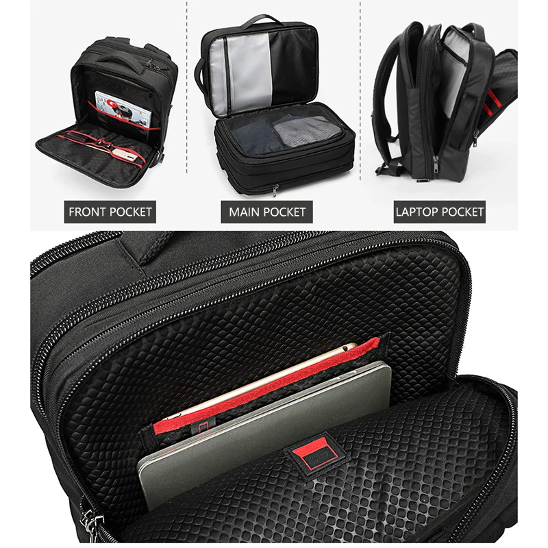 Мужской рюкзак ARCTIC HUNTER, подходит для 15,6 дюймов, для ноутбука, USB, для подзарядки, многослойный, вместительный, для путешествий, мужская сумка, рюкзаки double eleven