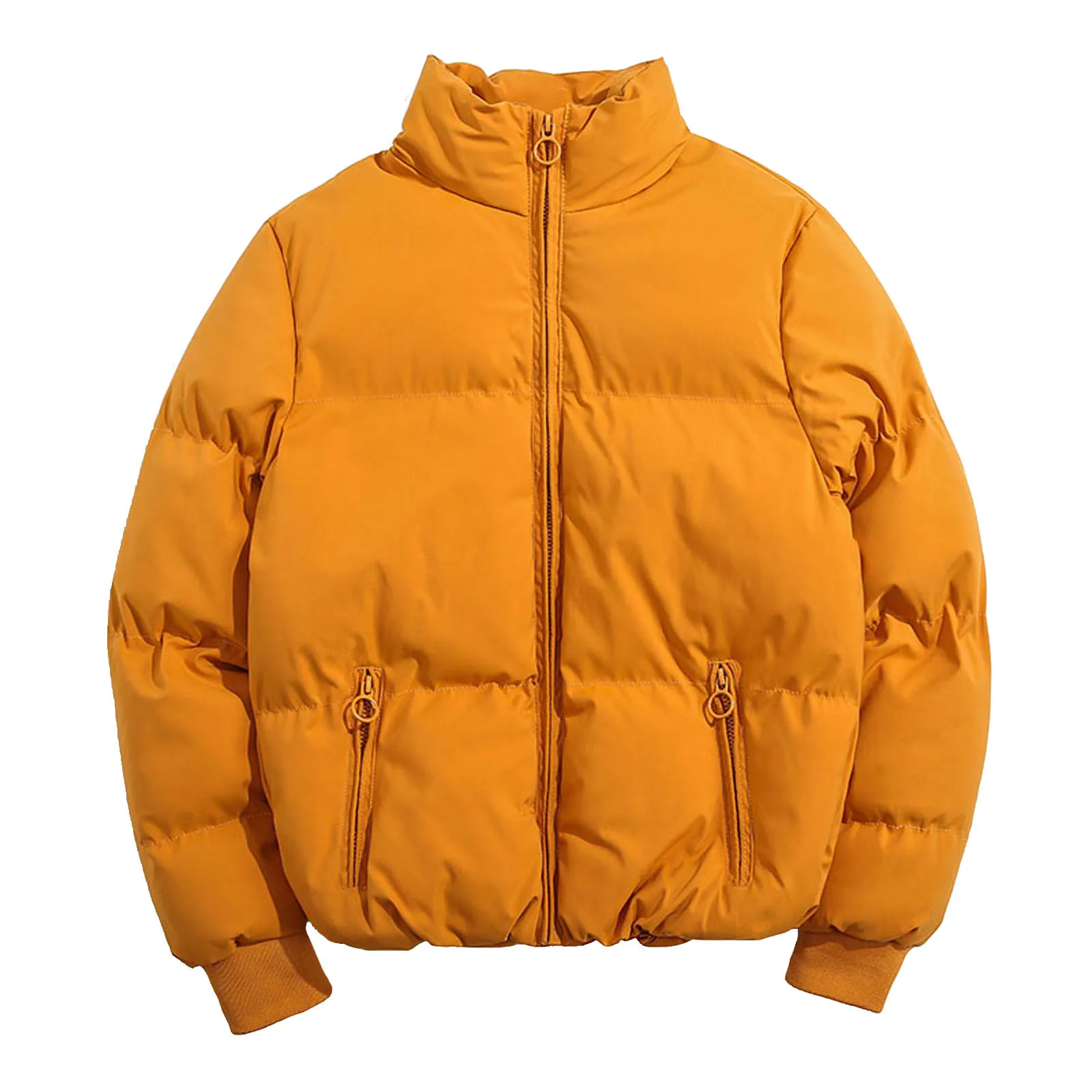 Зимняя женская парка утепленное теплое пальто куртки с воротником-стойкой