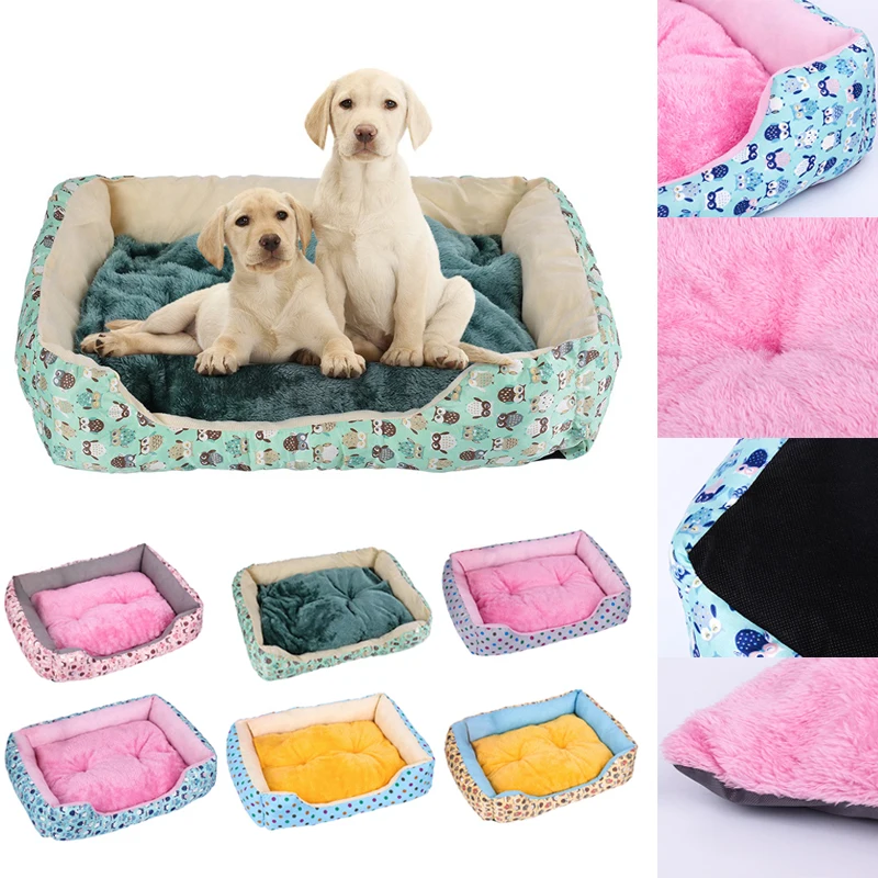 Гнездо для маленьких и средних собак зимний теплый плюшевый домик кровати