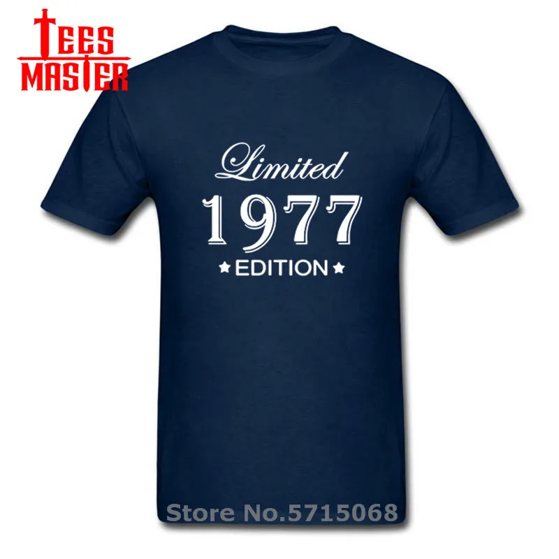 Новейшая модель Родившиеся в 1977 Футболка Мужская хлопковая футболка с О-образным