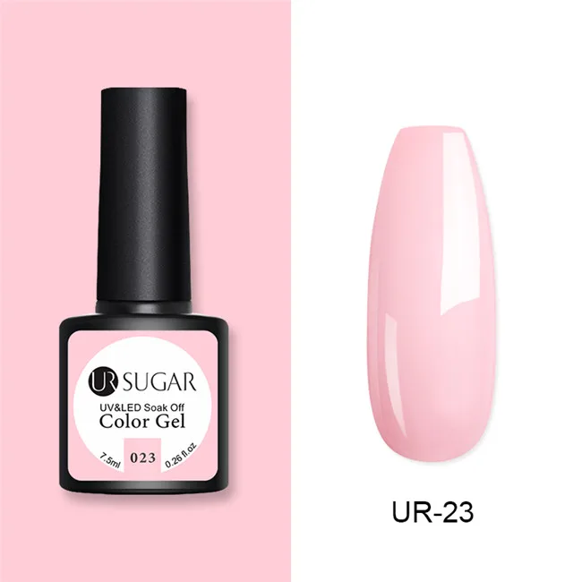 Гель-лак для ногтей ur Sugar, высокое качество, советы для маникюра, салонов, 60 цветов,, 7,5 мл, впитывается, органический УФ светодиодный Гель-лак для ногтей - Цвет: 23