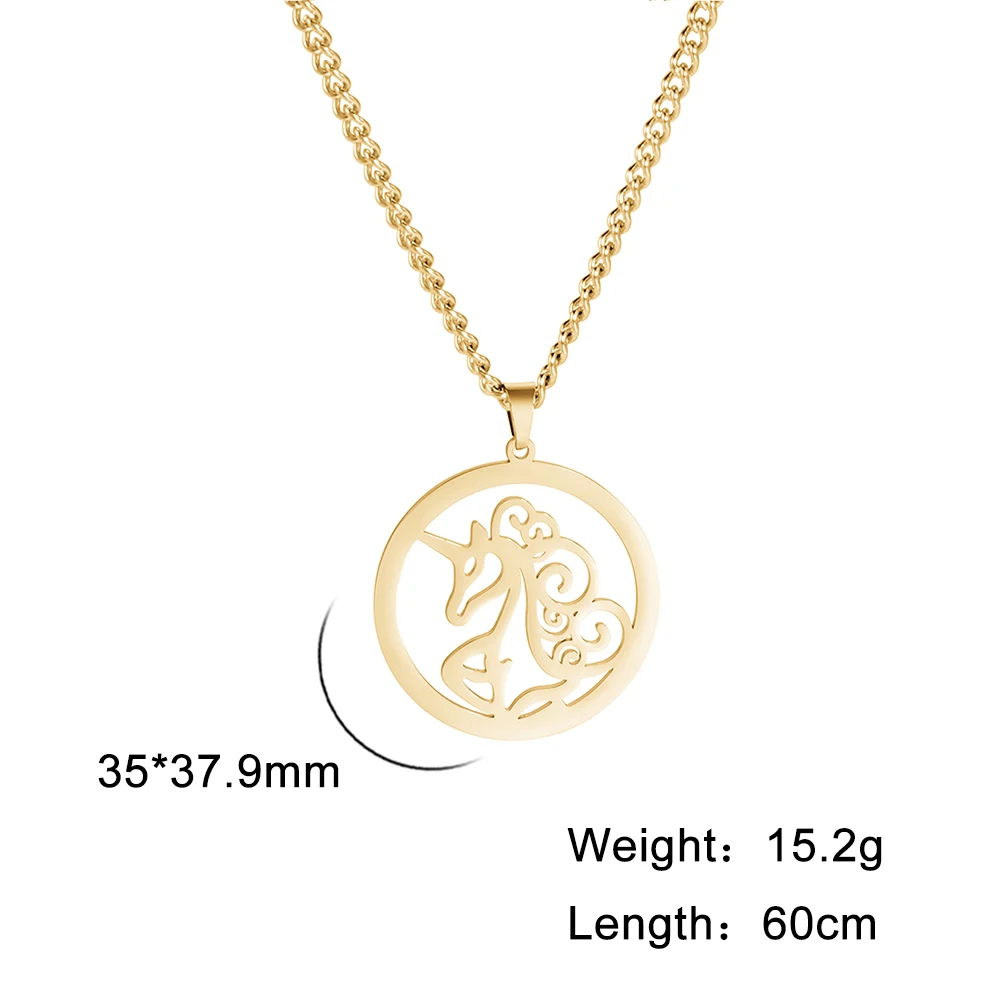 My Shape Романтическое ожерелье в виде единорога для мужчин и женщин Крутое из