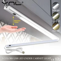 hand sweep sensor led under cabinet light for kitchen usb 5v 30cm 50cm bedroom night light wardrobe bed lamp lighting