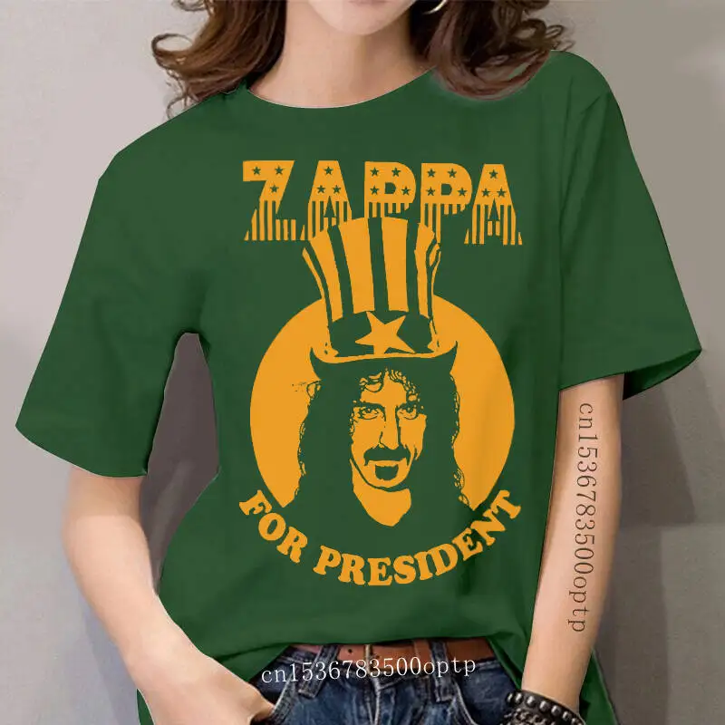 

Funny T Shirt women Novelty Tshirt Frank Zappa President T Shirt