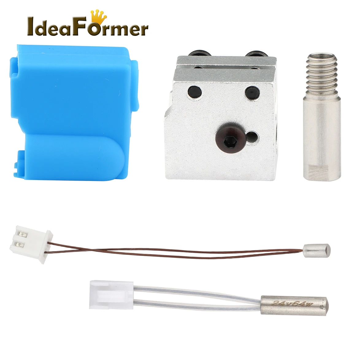 3d printer parts suitable for sidwinder x1 and volcano nozzle genius silicone sleeve throat handle heating box and thermistor free global shipping