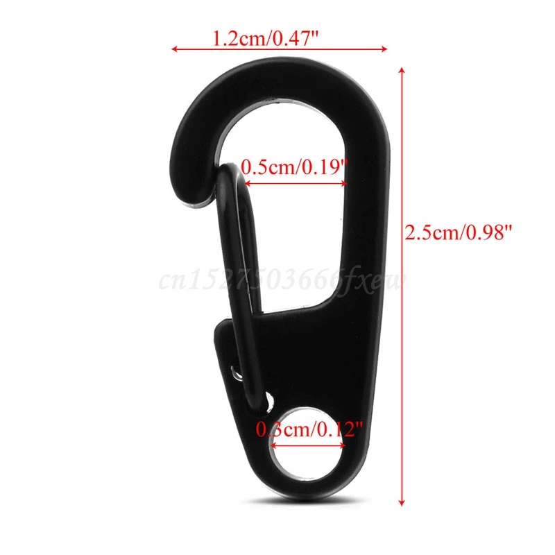 

Climbing Safety Harness Useful Stainless Split Steel Keychain Ring Key Clasps Clips Snap Hook