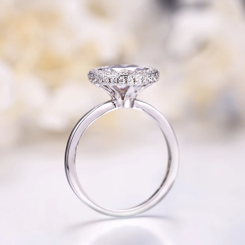 Женские кольца ANGELFRIGG из настоящего серебра 925 пробы с прозрачными круглыми