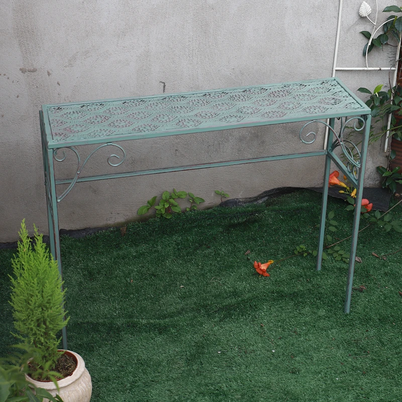 

Gardening European wrought iron flower rack rectangular home indoor living room balcony pot step