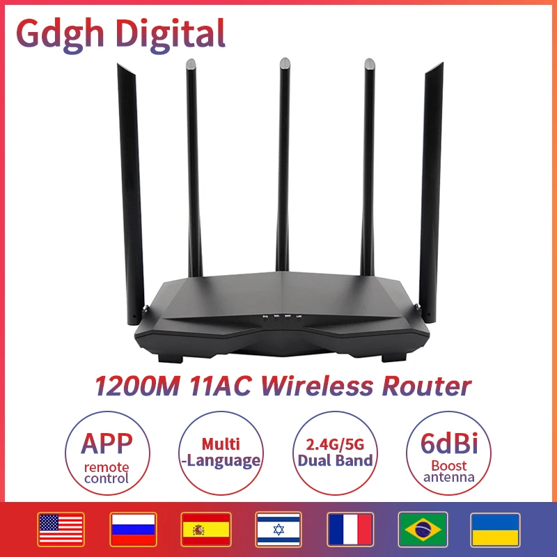 Беспроводной Wi Fi маршрутизатор GLVISION GLC7 10/100 м AC1200 2 4 ГГц/5 8 ГГц двухдиапазонный