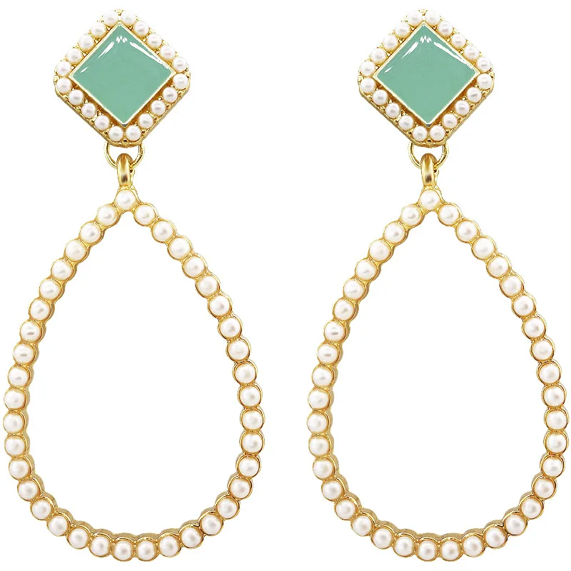 

「Lazy Time」Retro Gentle Vintage Pearl Simplicity Elegance Retro ins Korean Stud Earrings Earring Ear Clip for Women Girls New