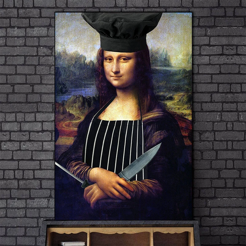 Nordic Стиль минимализм Мона Лиза холст картины забавные художественные плакаты и