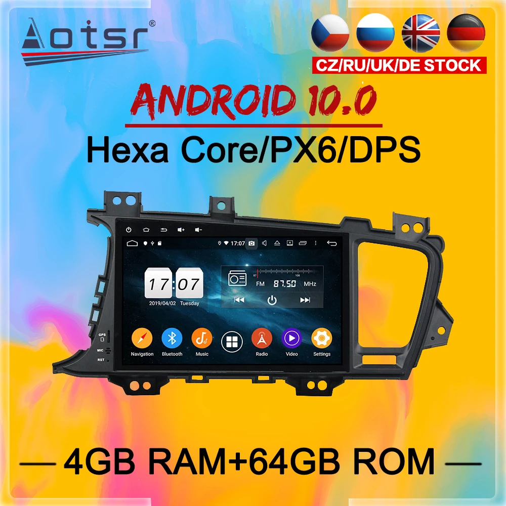 2 Din IPS экран Android 10 DSP Автомобильный мультимедийный плеер для KIA Optima K5 2010 2015 GPS