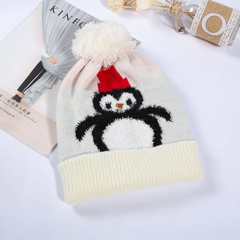 Детская Рождественская шерстяная теплая шапка Санта Клауса шляпа для маленьких