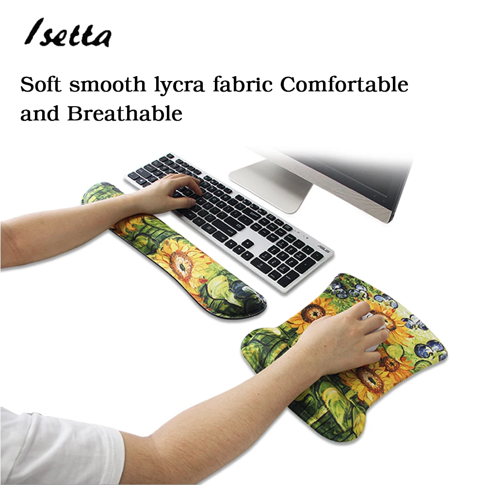 Резиновый коврик для мыши на запястье с клавиатурой настольный компьютерный