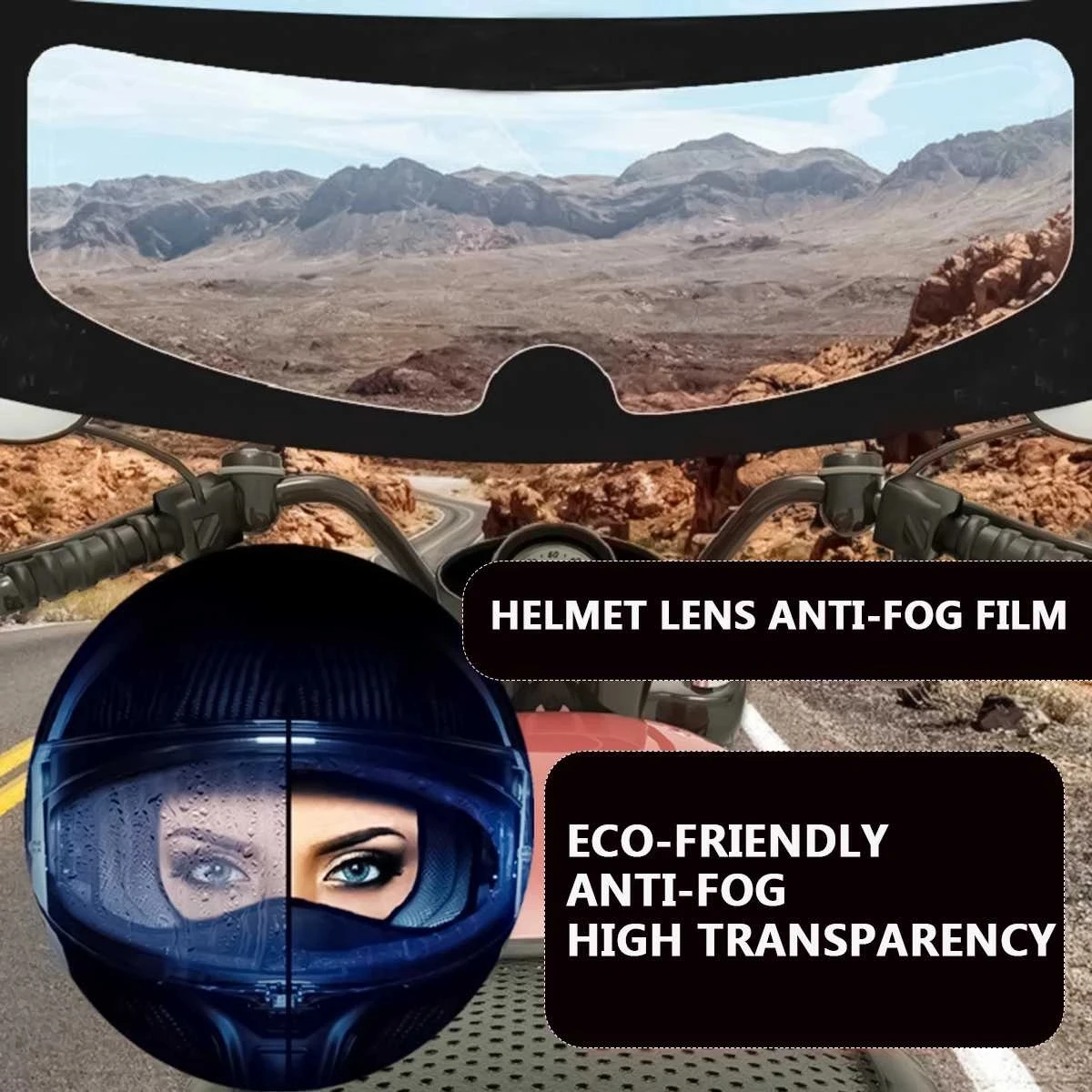 

Motorcycle Helmet Universal Clear Anti-Fog Rainproof Patch Lens Sticker Visor Fog Film Moto Motocross Motorcycle Accessories
