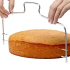 Двухлинейный Регулируемый слайсер из нержавеющей стали для вырезания торта, устройство для украшения торта, сделай сам для выпечки, кухонные инструменты для выпечки