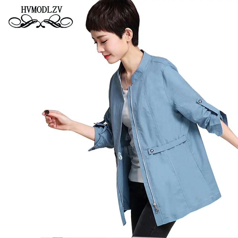 

Coats Limited Acetate Full Plus Size Women Jacket 2021 New Spring Autumn Middle Aged Thin Coat Loose Bomber Casaco Feminino 402