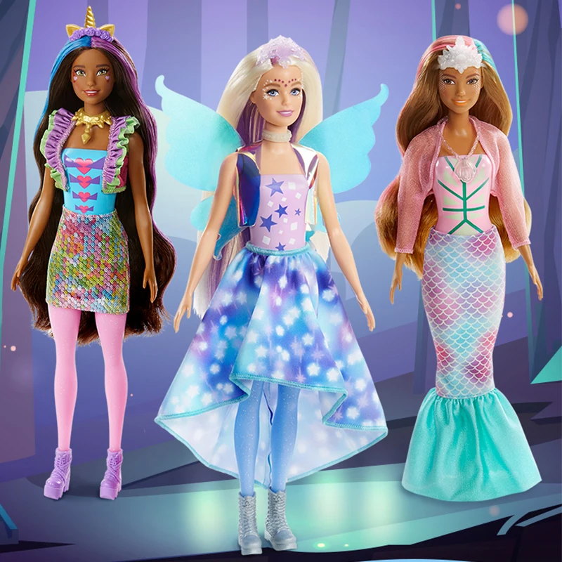 Оригинальная кукла Барби с сюрпризом эльфов Русалка единорог волшебная