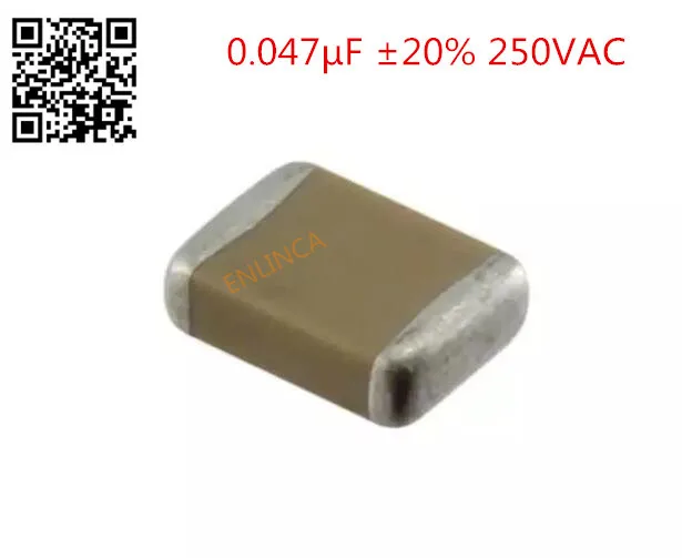 200 шт./лот GA243DR7E2473MW01L 0 047 мкФ 20% 250VAC керамический конденсатор X7R 1812 (4532 метрический) |