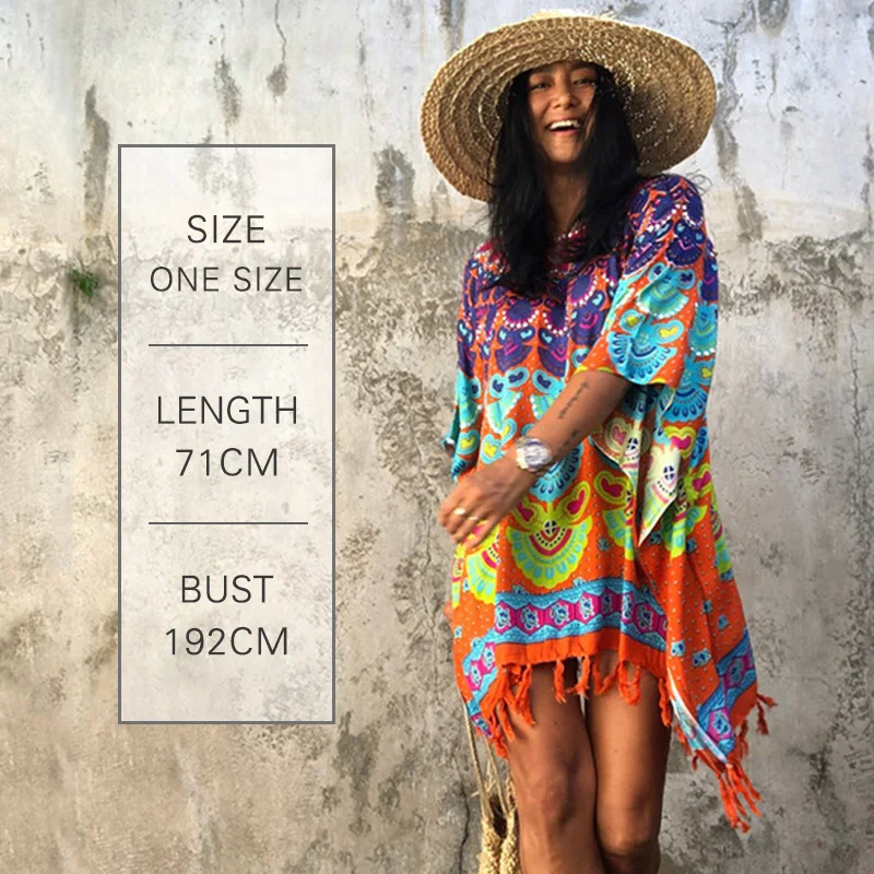 

Fashion Sexy Beach Wear Casual Long Dress Patchwork Print Women'S Clothing 2021 New Cover Ups
