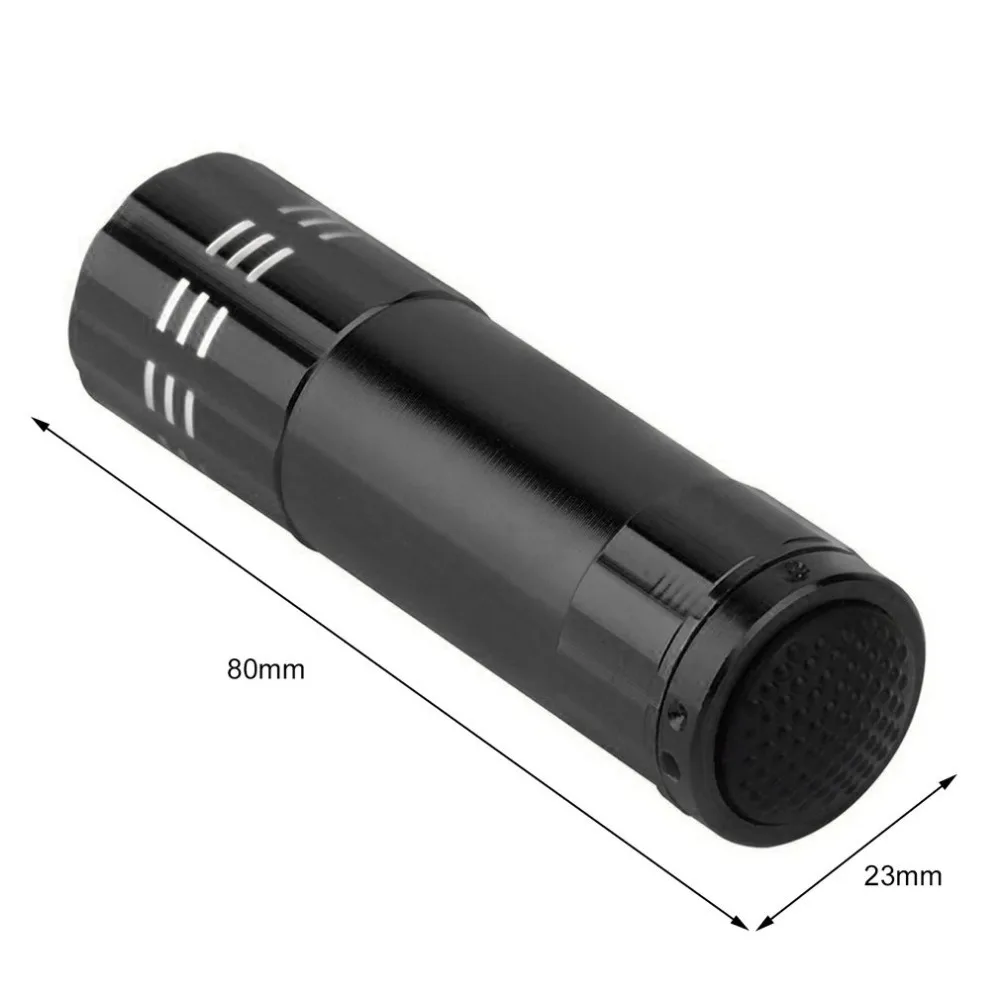 

Outdoor 9 LED UV Flashlight Torch Light Flashlight Energy Saving portable flashlight for outdoor hiking camping traveling sports