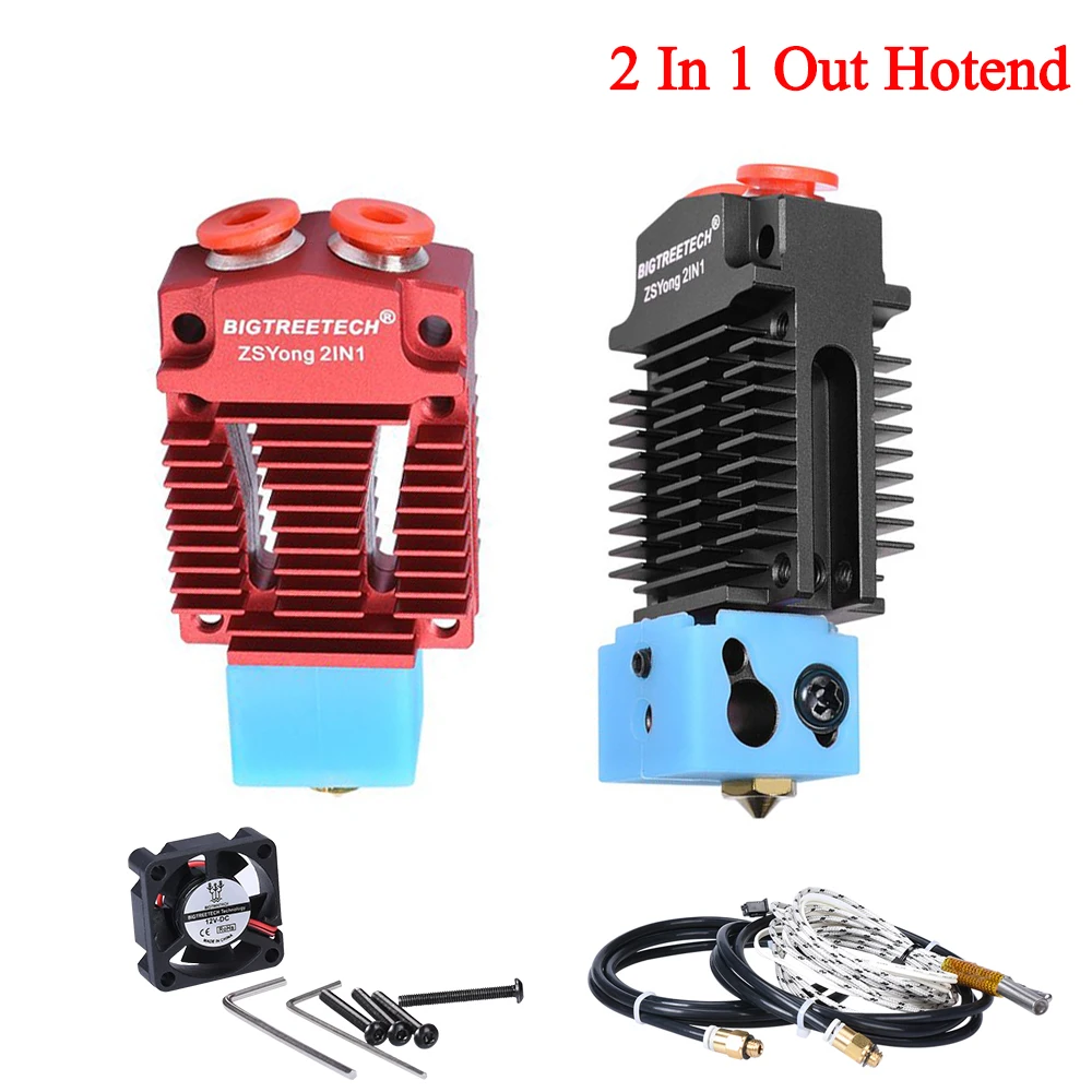BIGTREETECH 2 в 1 выход Hotend детали для 3D принтера Bowden экструдер двухцветный