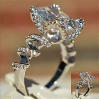 crystal crystal horse eye zircon rings for women rings wedding engagement finger rings jewelry size 6 10