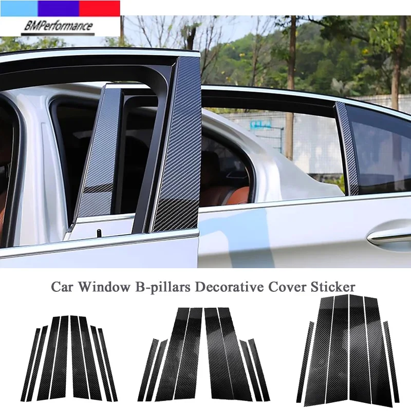 

Carbon Fiber Car Window B-pillars Decorative Sticker For BMW E60 E90 F30 F10 F20 F07 E70 E84 E46 X1 Car Styling Trim Accessories