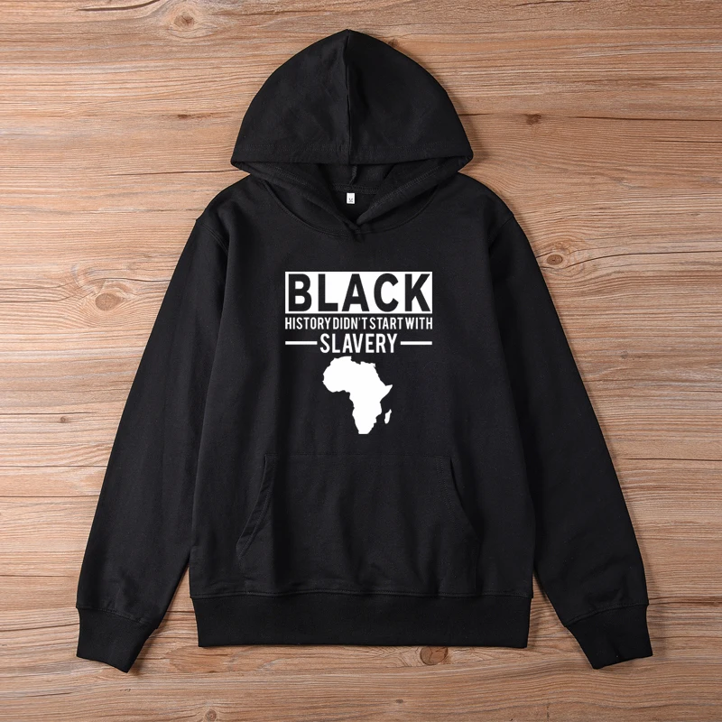 ONSEME/черная история не начинается с слоган рабства толстовка капюшоном пуловеры