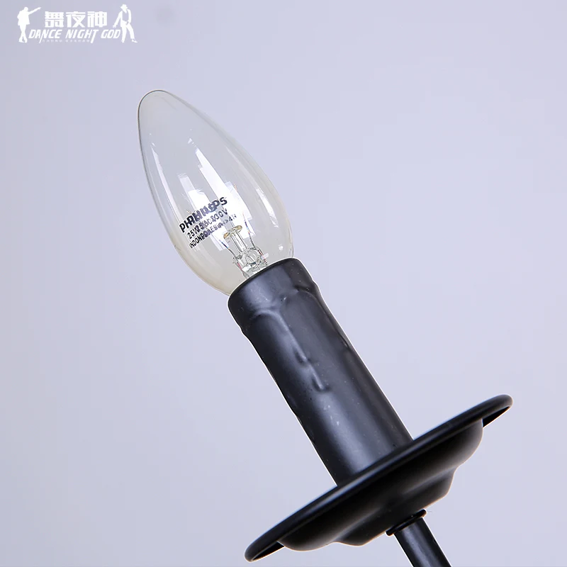 

E14 American personality living room ROPE +WROUGHT IRON Chandelier