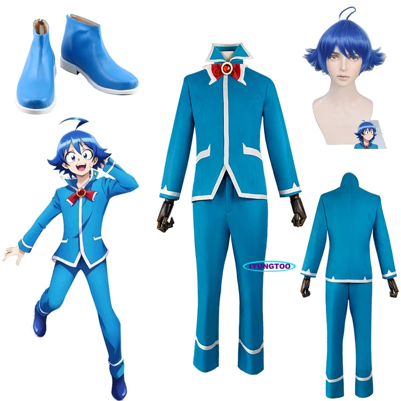 

Anime Mairimashita! Iruma-kun Osamu Nishi Cosplay Iruma Suzuki Costume Blue School Uniforms Set Halloween Party Suit