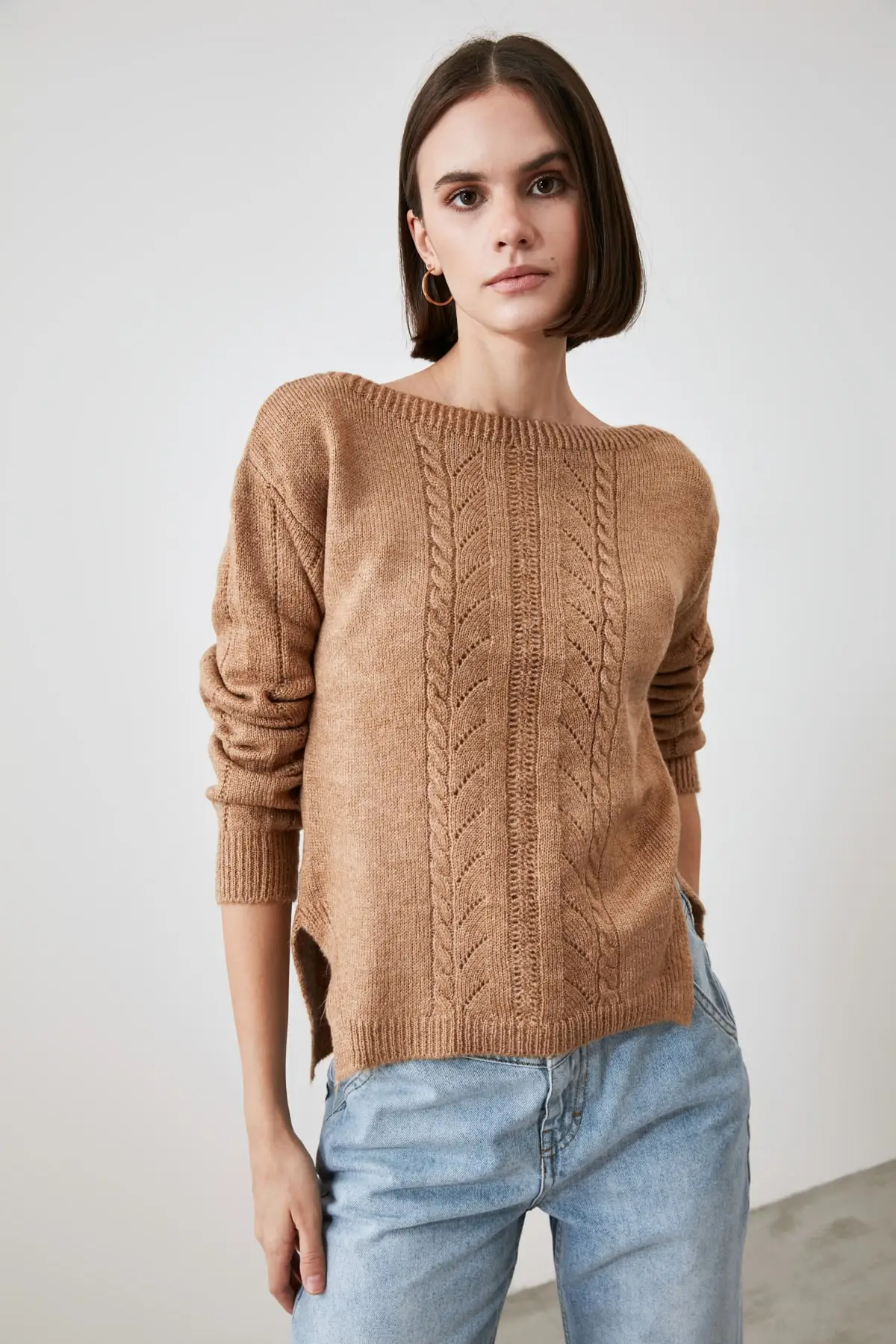 

Trendyol Mesh Detailed Knitwear Sweater TWOAW21KZ1848