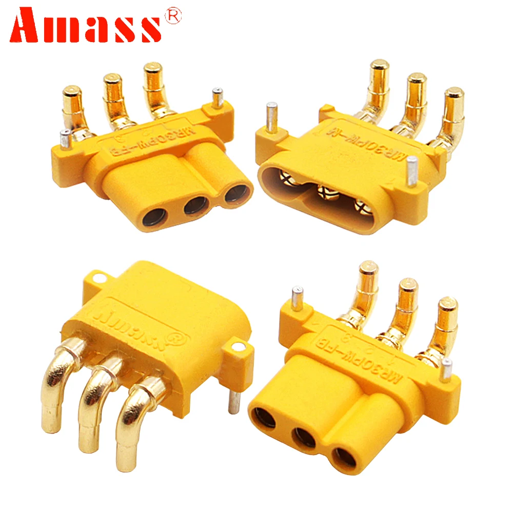 5 пар AMASS MR30PW MR 30 PCB 3 pin Male Female 2 мм Bullet разъемы для RC Lipo батарея Мультикоптер самолет
