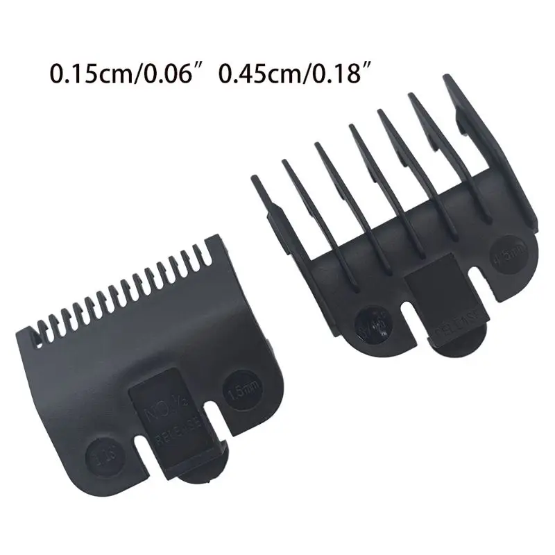 

2pcs 1.5mm 4.5mm Barber Shop Styling Guide Comb Set Hair Trimmer Attachment Hairdresser Clipper Cutting Limit Combs Dropship New