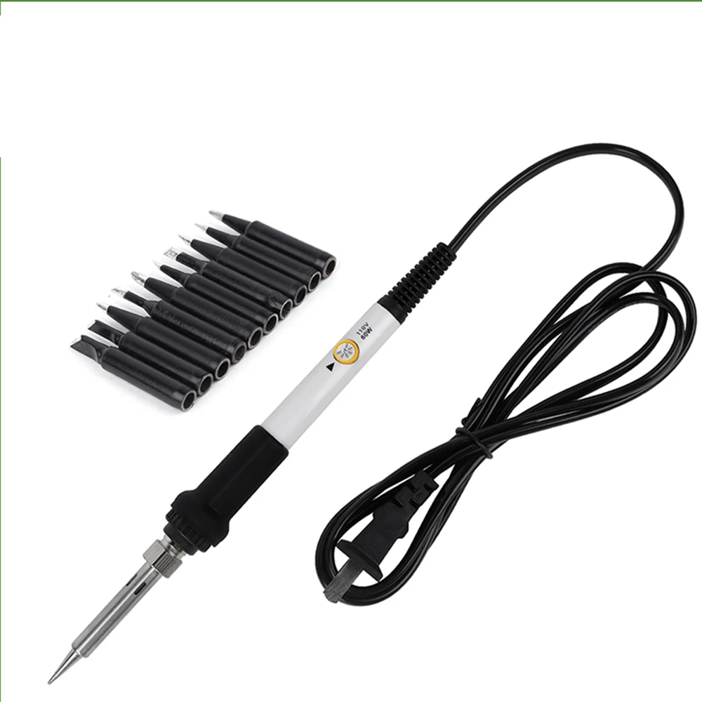 

Electric Soldering Iron High Quality 60w 220V Adjustable temperature Heating Tool Hot Iron Welding With 10PCS Different Tips