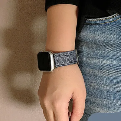 Ремешок нейлоновый для наручных часов водонепроницаемый короткий браслет в