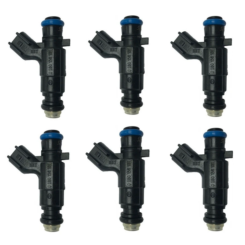 

6 Pcs Upgrade 26Lbs EV6 Fuel Injector 0280156131 Injector Nozzle for Buick 3.6L for Cadillac CTS 3.6L