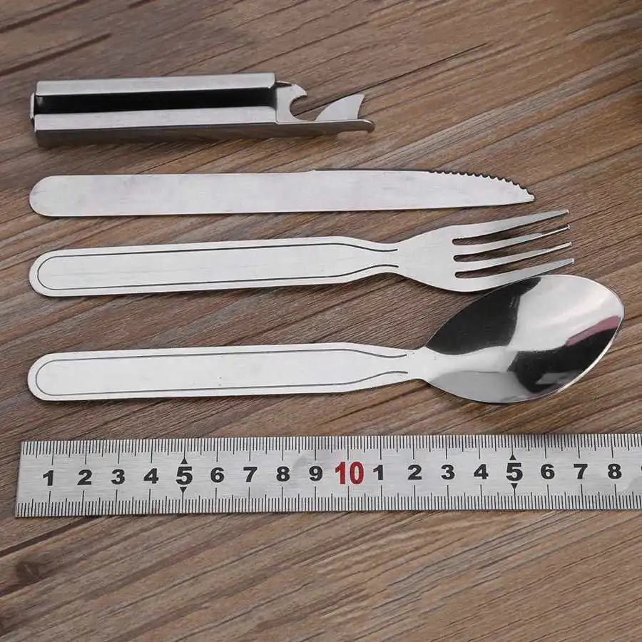 4 шт./компл. Открытый столовая посуда ложка Вилка Ножи бутылок Combo располагаться
