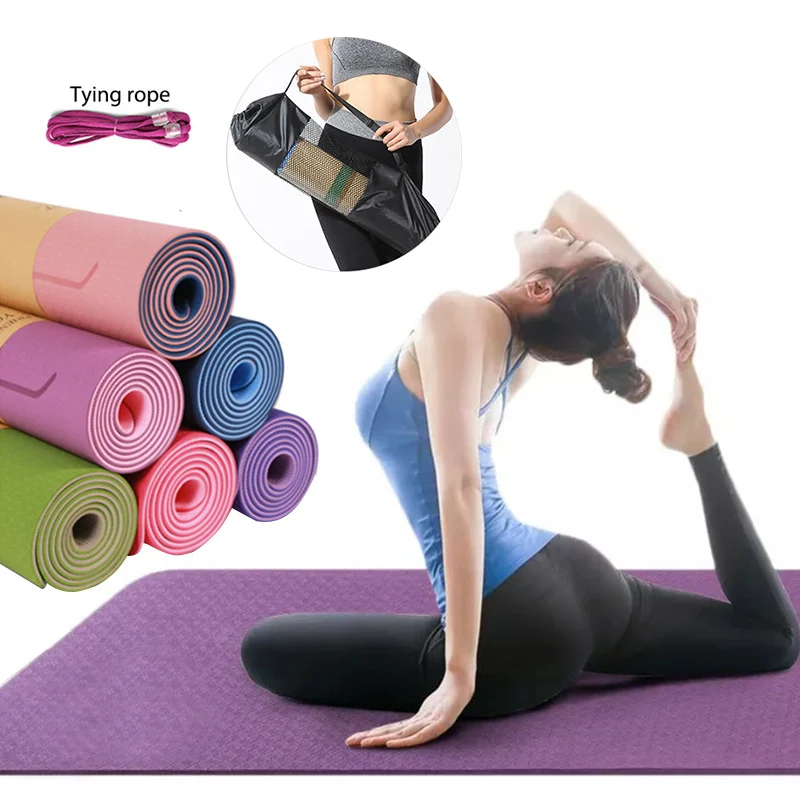TPE Yoga Mat Anti-skid Sports Fitness Mat Thick Comfort Foam yoga matt for Exercise Non-slip Mat Yoga Sports Fitness Gymnastics