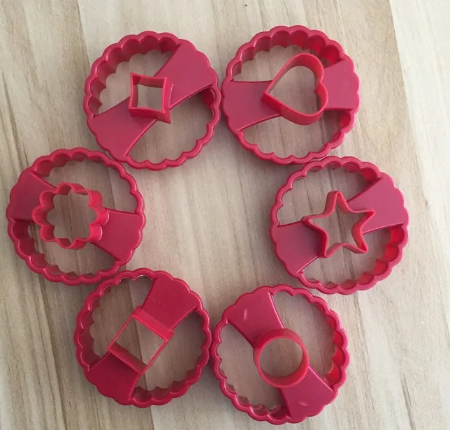 

New Multifunctional Cookie Cutter Cake Decorating Fondant Cutters Tool Linzer Cookie Cutters Set of 6 Free Shipping