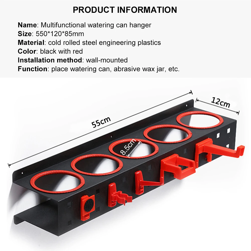 Spray Bottle Rack di stoccaggio materiale abrasivo appeso Rail Car Beauty Shop accessori Display strumenti pulizia automatica |