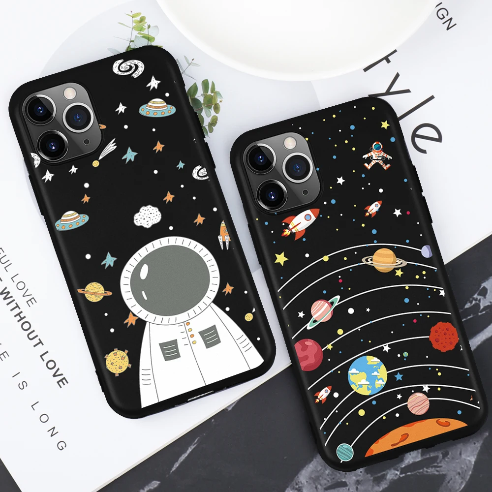 For iPhone 11 Pro Max Cartoon Patterned Case XR X XS MAX TPU Soft Phone Back Cover | Мобильные телефоны и аксессуары