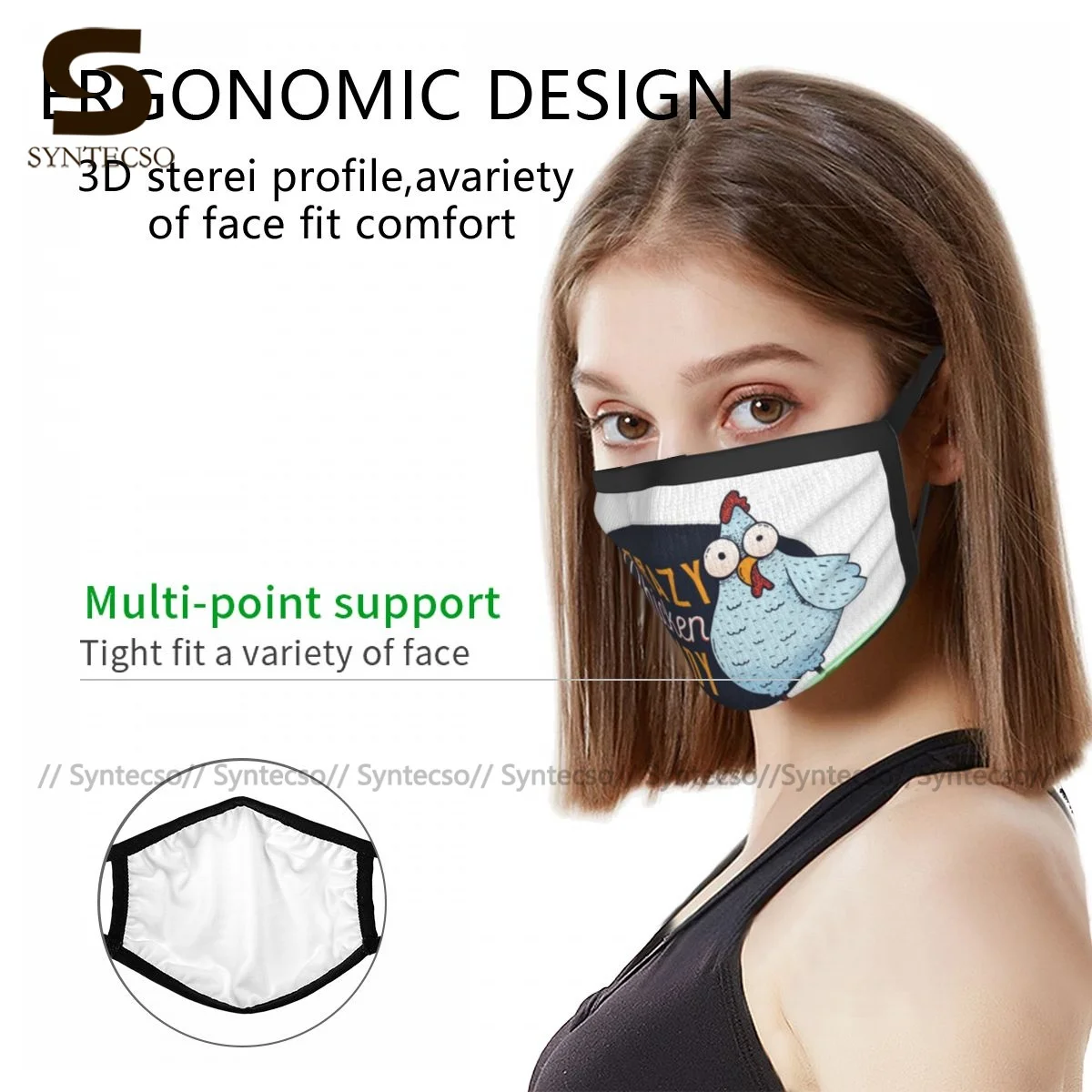 

Farmer Face Mask Charm Breathable Funny Adult Polyester Facial Mouth Mask
