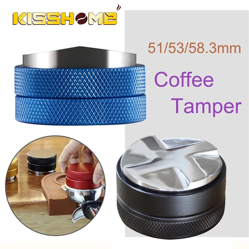 Convex Adjustable Coffee Espresso Tamper 304 Stainless Steel Three/Four Angled Slopes Base Powder Hammer Distribution Tools|Темперы для