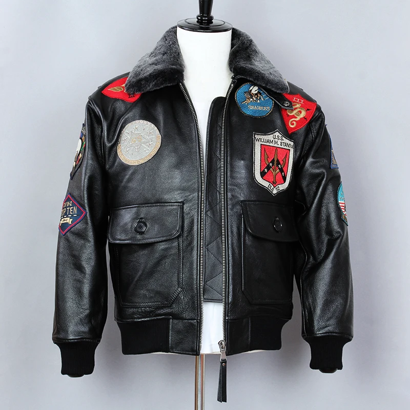 Модная Байкерская мотоциклетная куртка AVIREX FLY из натуральной коровьей кожи с