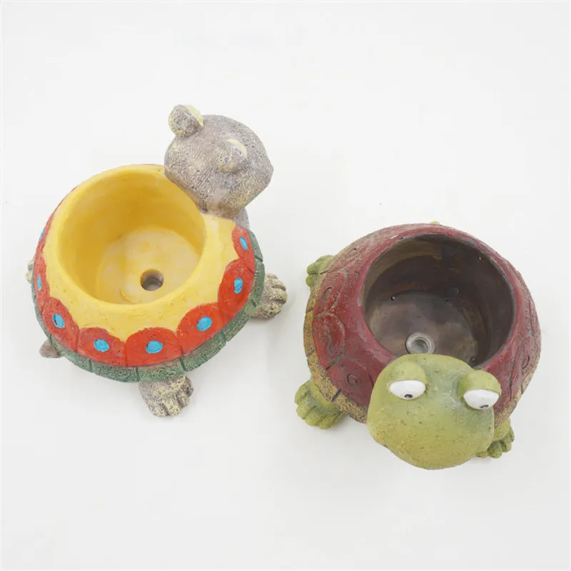 Полимерный мини черепаха цветочный горшок креативный пасторальный садовый