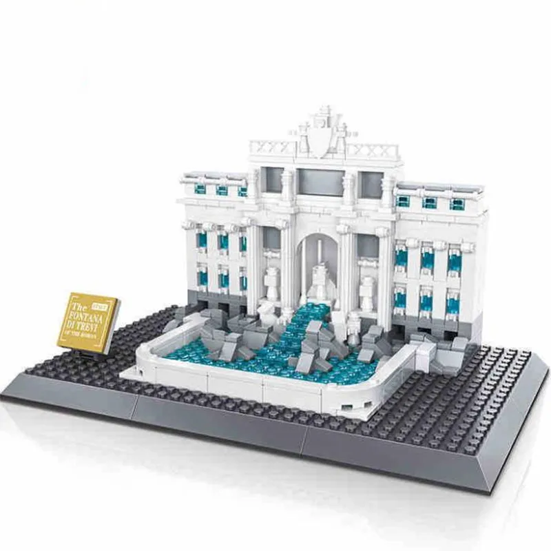 

Bricks Toys World's Famous Architecture Fontana di Trevi Colosseum Leaning Tower of Pisa For Italy Building Blocks Model
