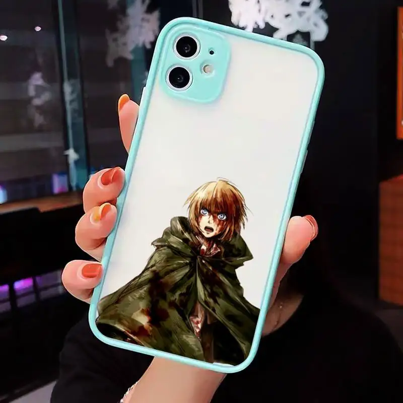 

Attack on Titan Armin Arlert anime Phone Cases matte transparent For iphone 7 8 11 12 plus mini x xs xr pro max cover