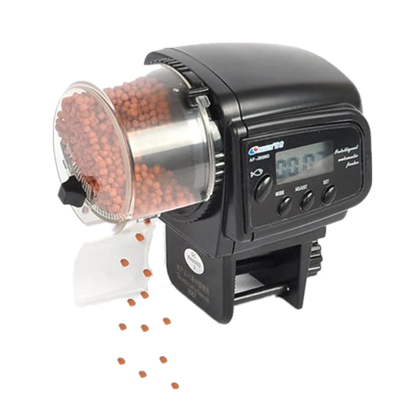 Автоматическая кормушка для аквариума Resun AF-2009d с цифровым ЖК-дисплеем | Дом и сад